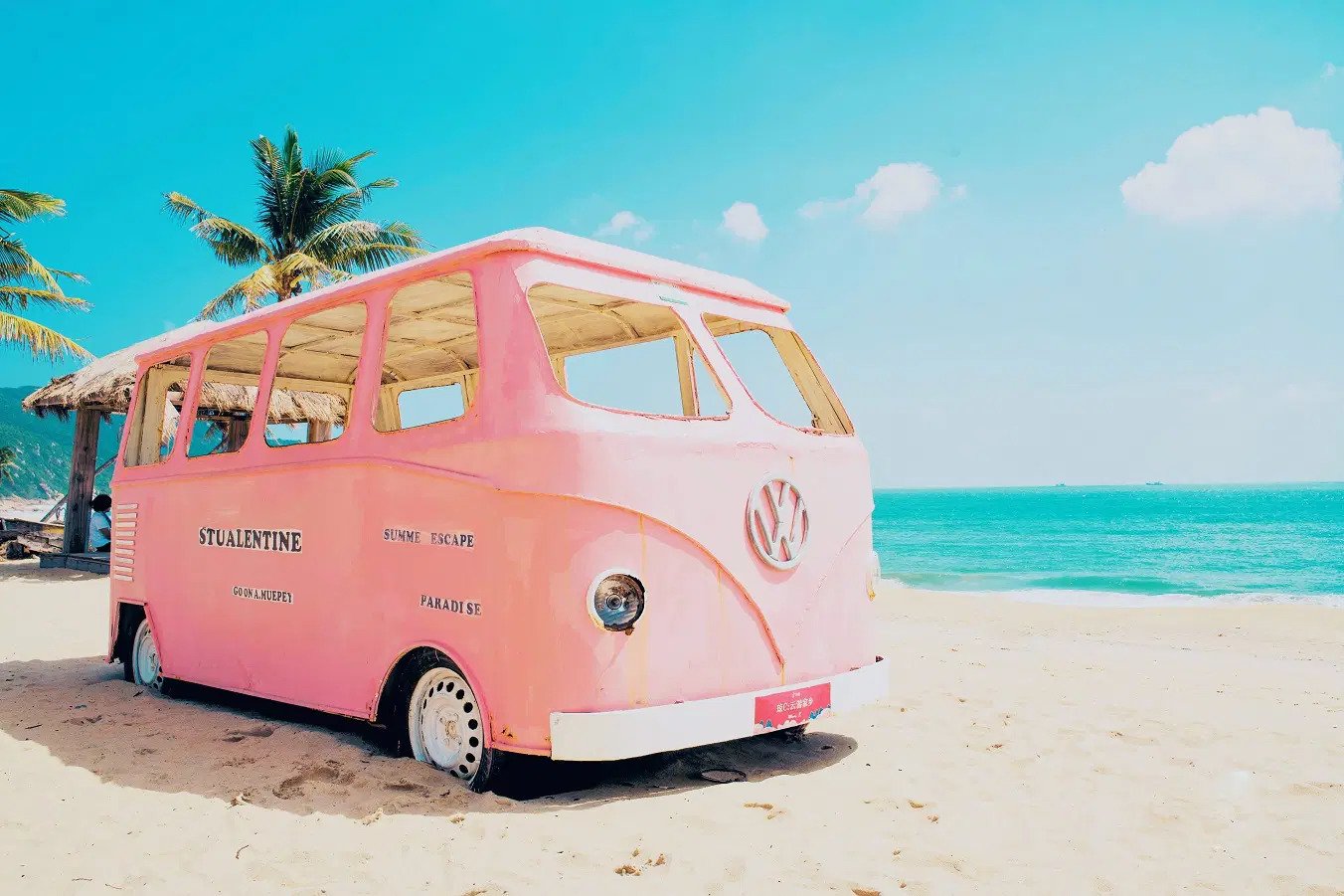 Pink Volkswagen van