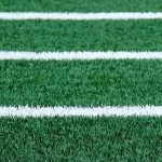 Close up of an American football field sideline